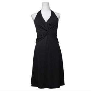White House Black Market Black Backless, Midi Dress, Size 8